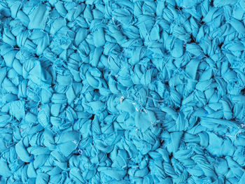 Full frame shot of blue paper