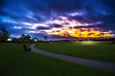 Scenic view of landscape against cloudy sky