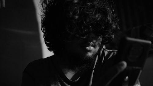 Close-up portrait of young man