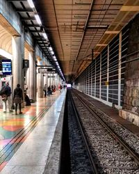 Railroad station platform