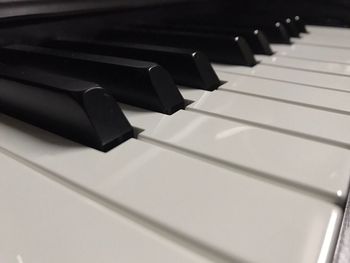 Close-up of piano keys