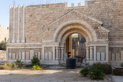 Facade of historic building