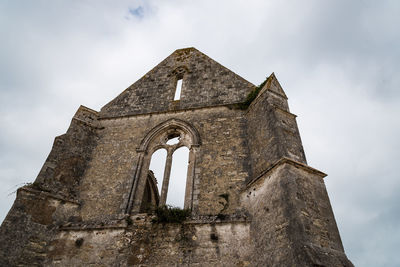 The ruin of the abbey des chateliers on the island of re , ile de re, france.