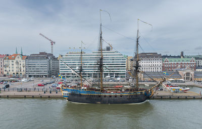 Old swedish sailing ship gotheborg in helsinki, finland.