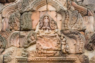 Buddha statue in historic building