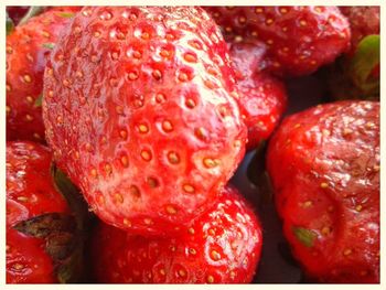 Full frame shot of strawberries