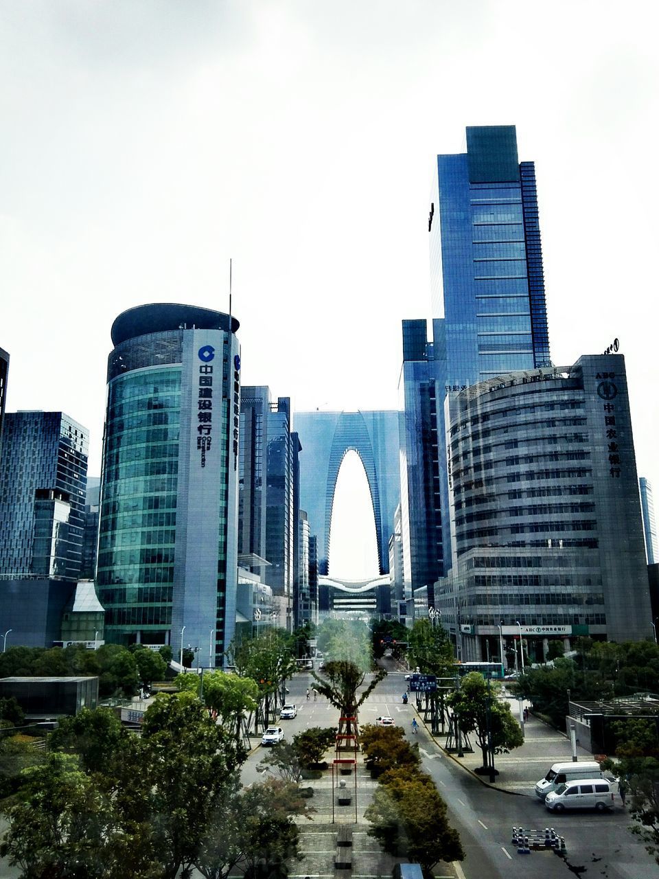 VIEW OF SKYSCRAPERS IN CITY AGAINST SKY