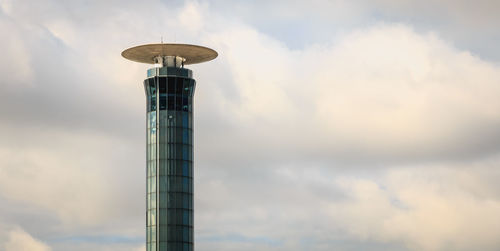 Low angle view of tower against sky