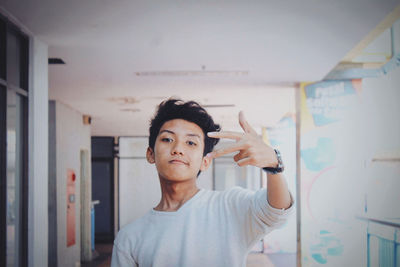 Portrait of shirtless man