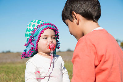 Lovely babygirl and her brother