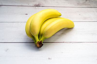 High angle view of yellow fruit on table
