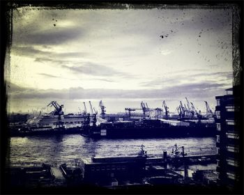 Boats in harbor