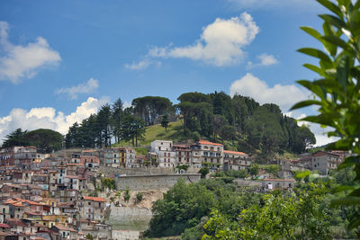 View of san giorgio morgeto, a beautiful village in calabria.