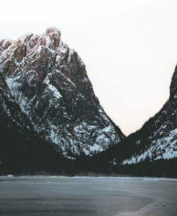 Scenic view of snowcapped mountain against sky