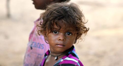 Close-up portrait of cute girl