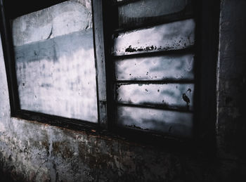 Close-up of old window