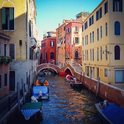 View of canal along buildings