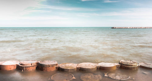 Scenic view of sea against sky