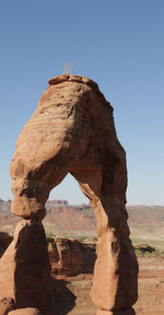 Rock formations on sunny day