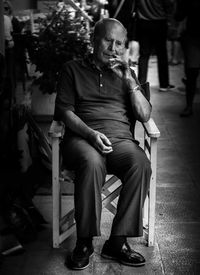 Close-up of woman standing in pond