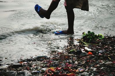 People standing in water