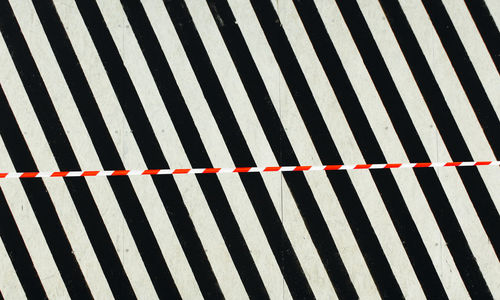 High angle view of zebra crossing on road