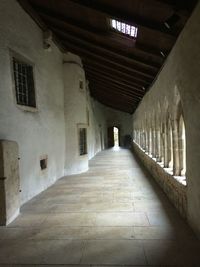 Narrow alley along buildings