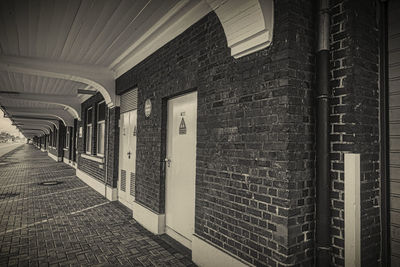 Empty corridor of building