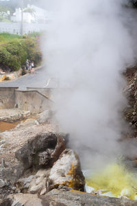 Scenic view of waterfall