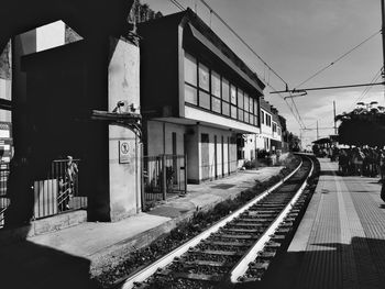 Railroad station platform