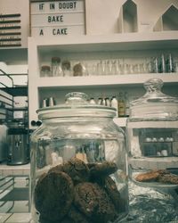 Close-up of glass for sale at store