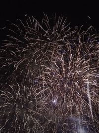 Low angle view of firework display