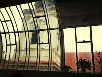 Low angle view of modern building against sky