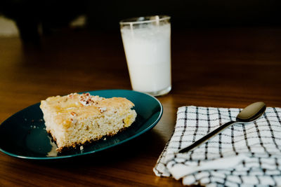 Close-up of food on table