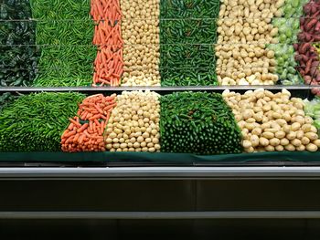 Various vegetables at stall for sale