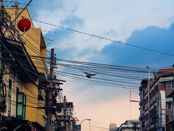 Low angle view of buildings against sky