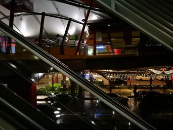View of escalator in shopping mall