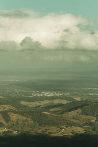 High angle view of landscape against sky