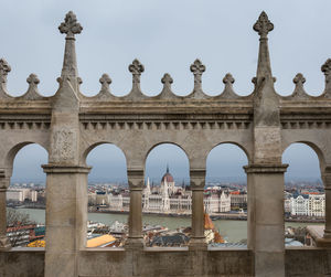 View of historic building against clear sky