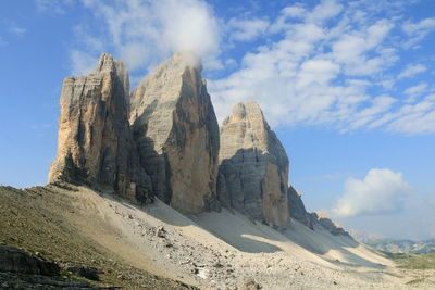 Scenic view of rocky mountains against sky