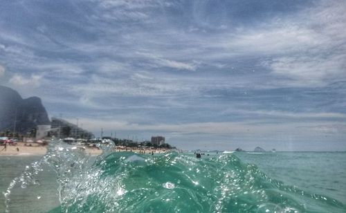 Panoramic view of sea against sky