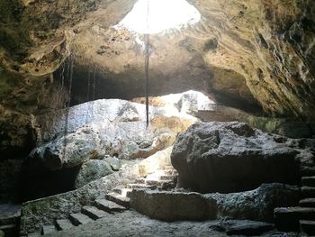 Rock formations in cave