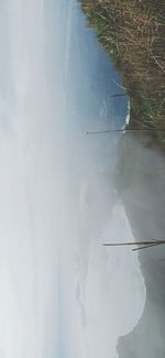 High angle view of lake against sky