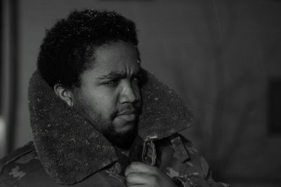 Close-up portrait of young man