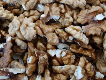 Full frame shot of walnuts 