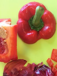 Close-up of red bell peppers