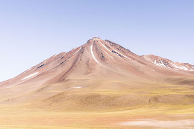 Scenic view of snowcapped mountain against sky