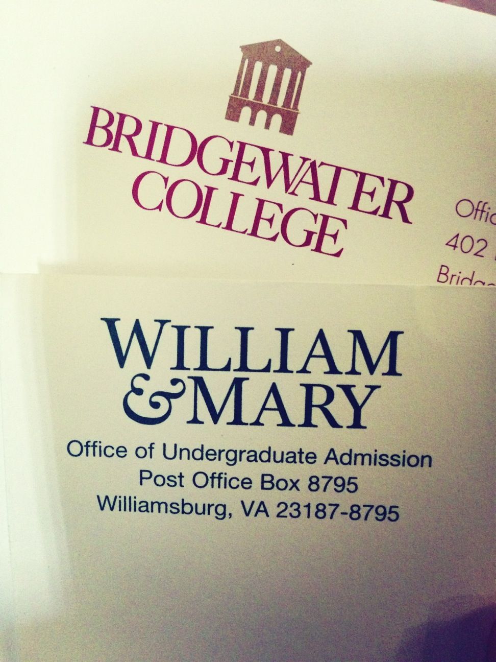 More letters frim colleges :)