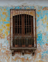 Closed window of old house