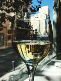 Close-up of wine glass